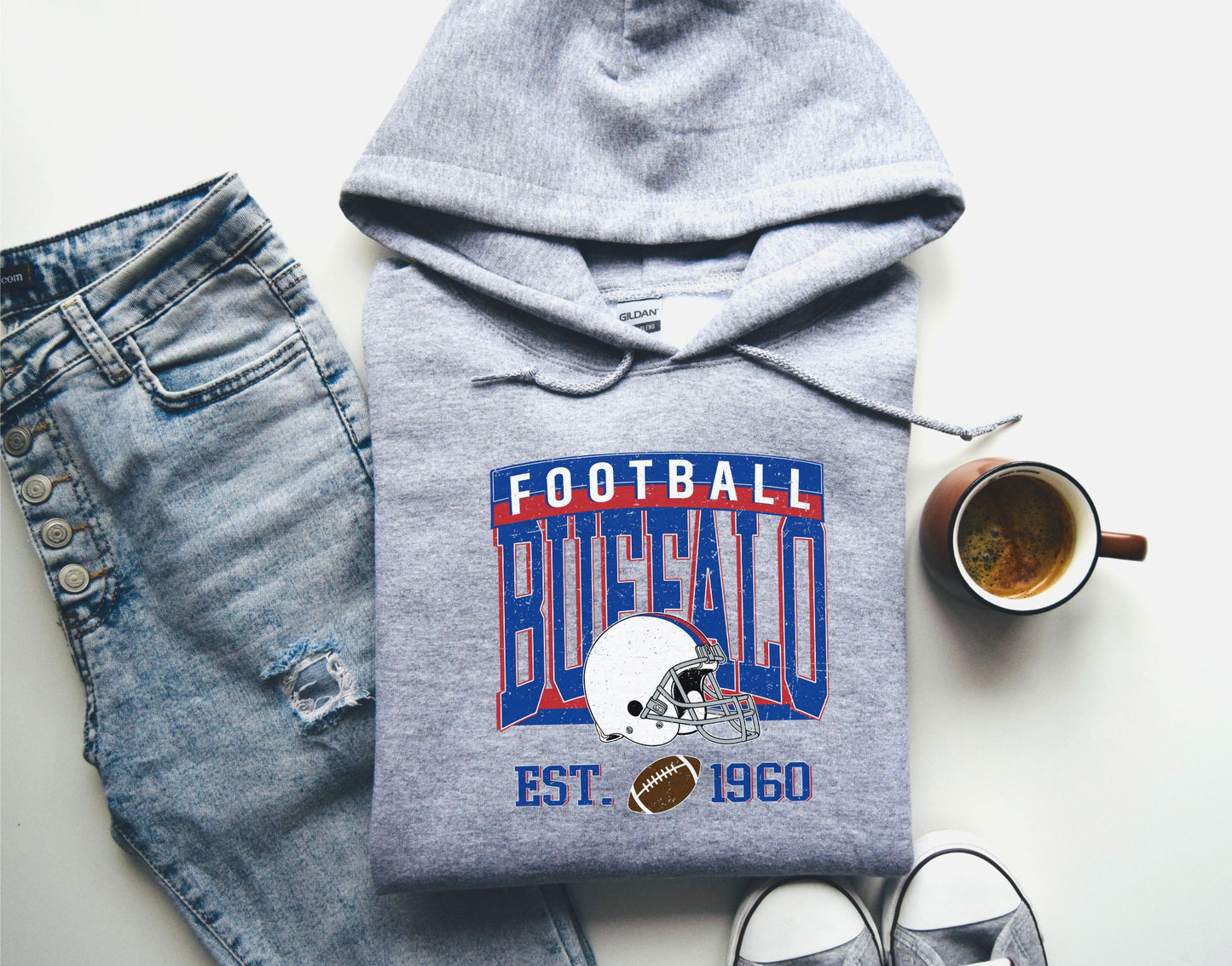 Buffalo Football Hoodie – EST. 1960 Vintage Design