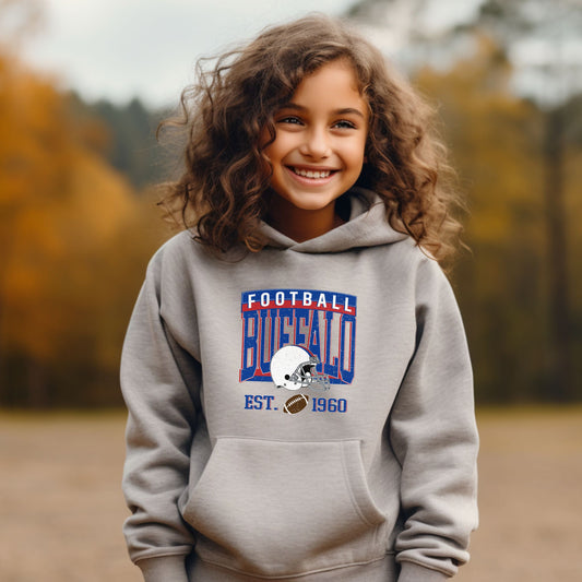 Buffalo Football Youth Hoodie – EST. 1960 Vintage Design