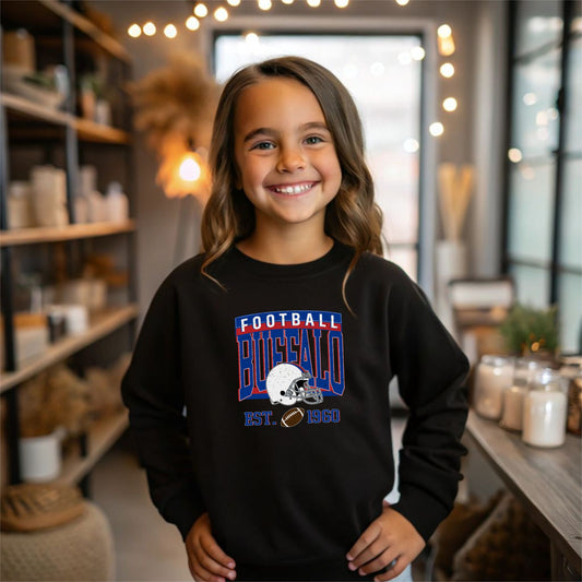 Buffalo Football Youth Sweatshirt – EST. 1960 Vintage Design