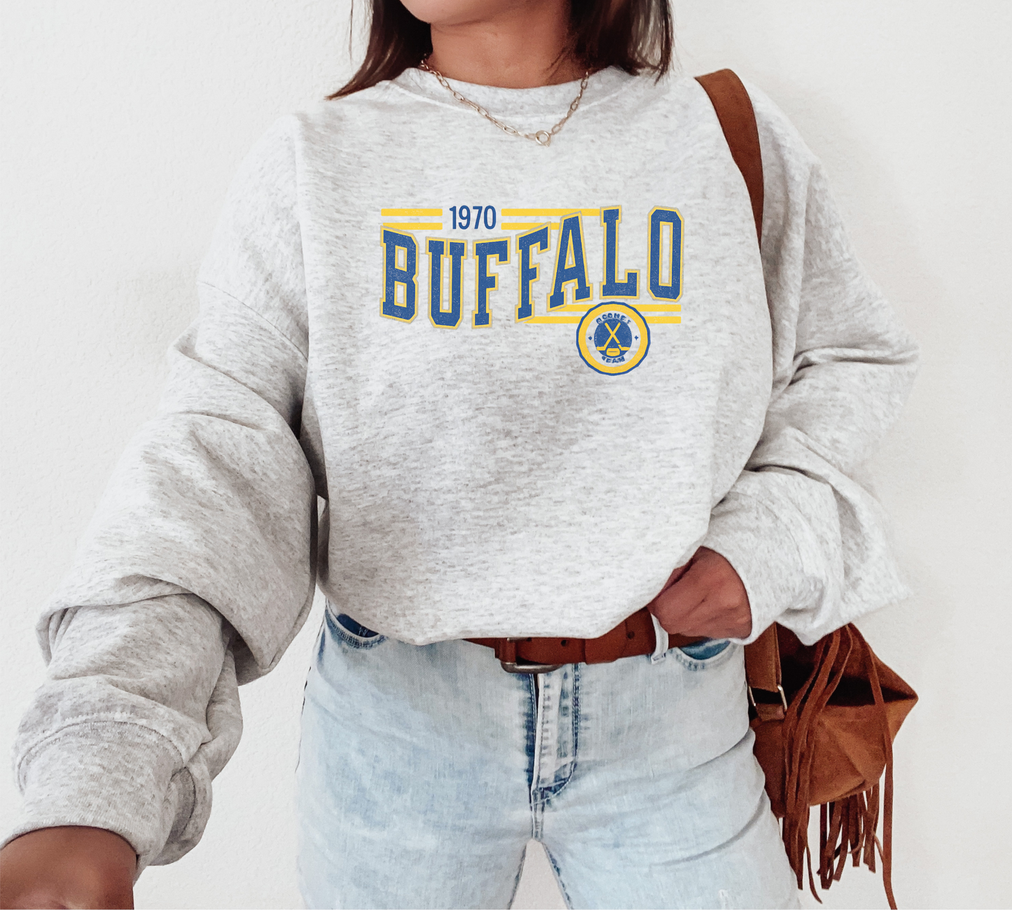 Buffalo Hockey Sweatshirt – 1970 Badge Graphic Crewneck