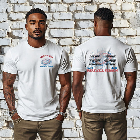 Farewell Season 1973–2025 Buffalo Football Stadium T-Shirt (Front & Back Print)