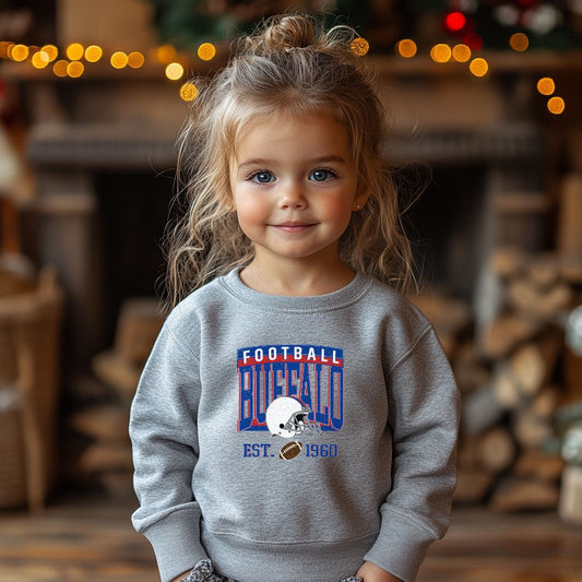 Buffalo Football Toddler Sweatshirt – EST. 1960 Vintage Design