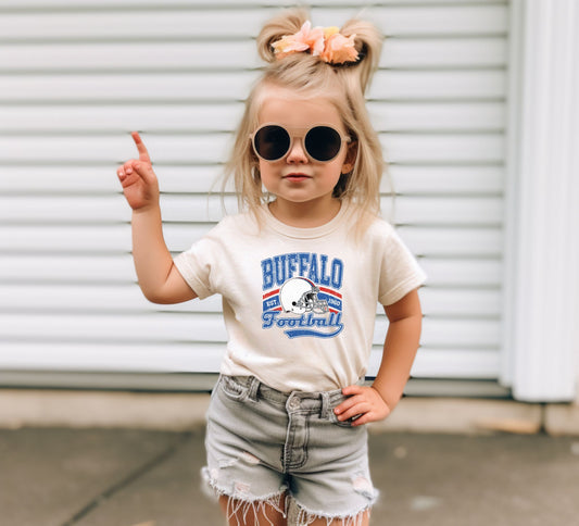 Buffalo Football Toddler T-Shirt – Vintage Helmet Graphic