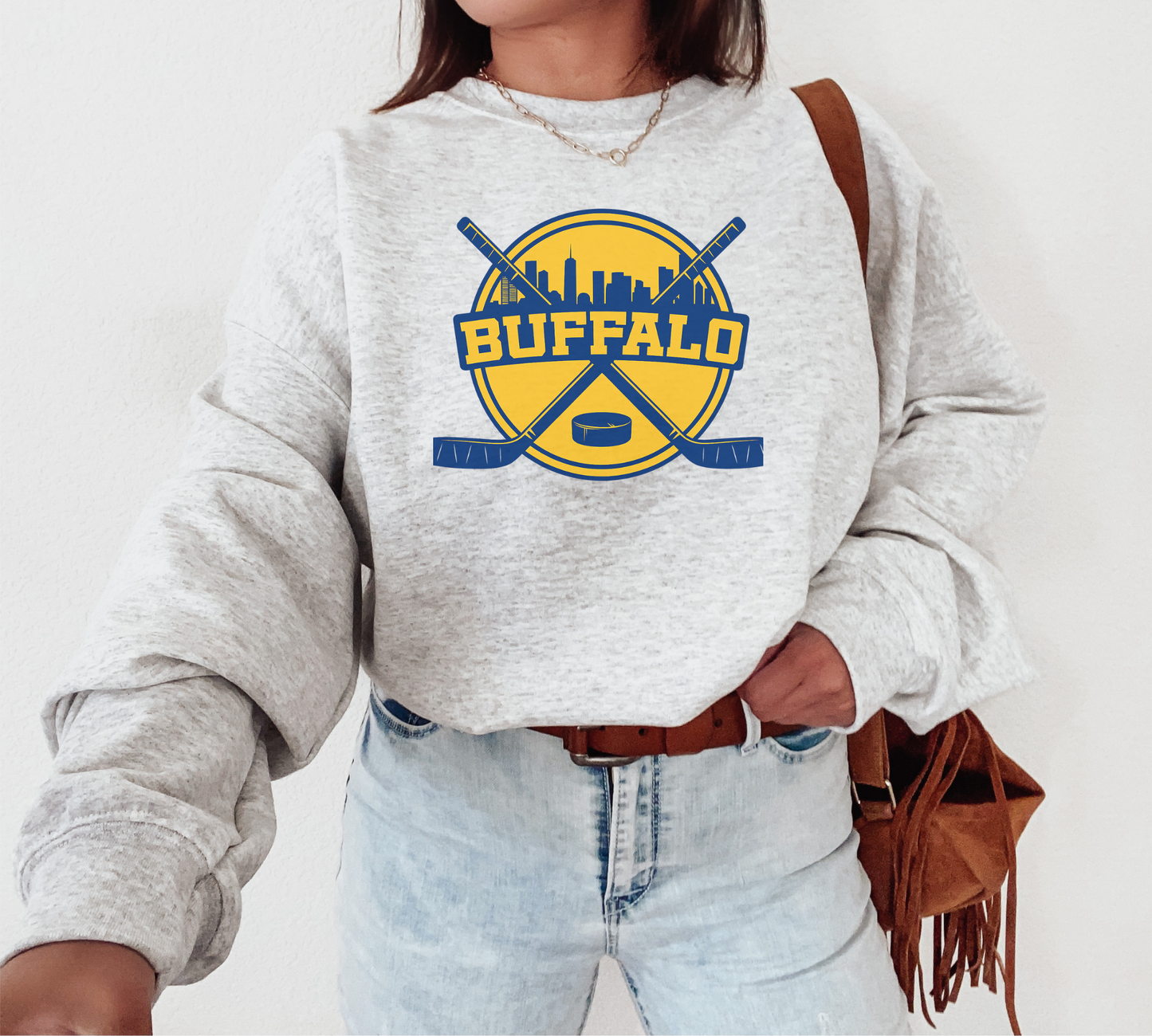 Buffalo Hockey Sweatshirt – Skyline and Sticks Graphic Crewneck