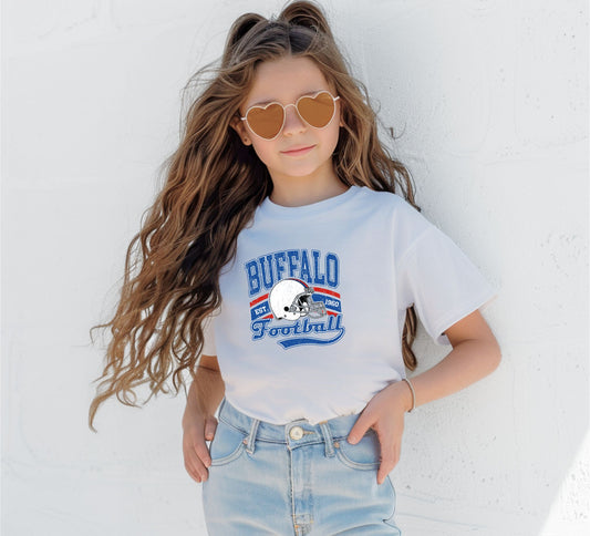 Buffalo Football Youth T-Shirt – Vintage Helmet Graphic