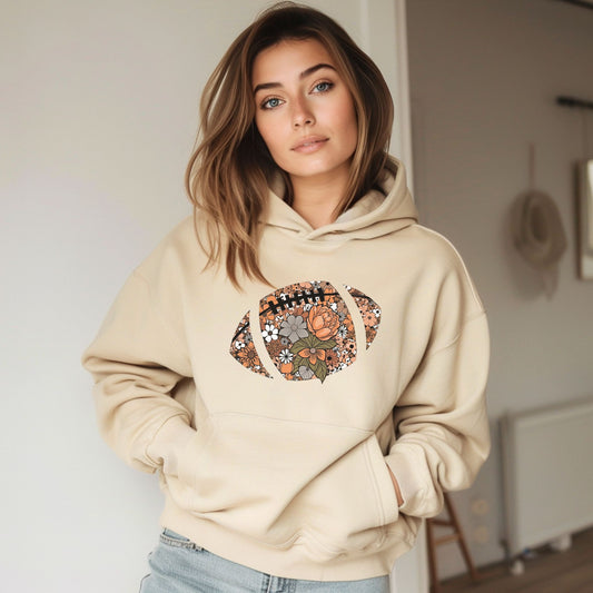 Floral Football Hoodie