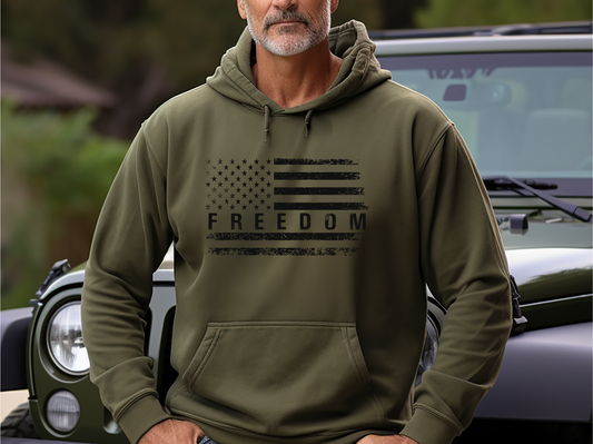 Freedom Distressed Flag Hoodie