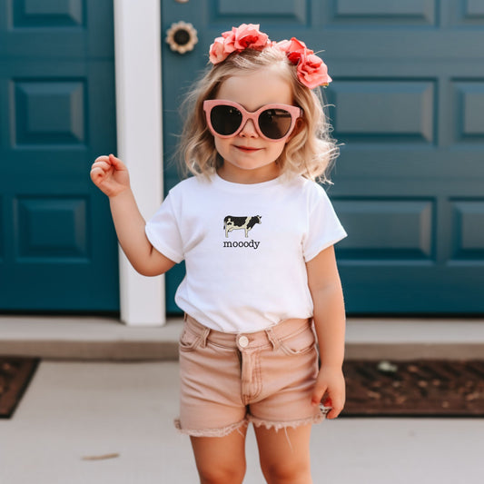 Moody Cow Graphic Toddler T-Shirt – Funny Farm Tee