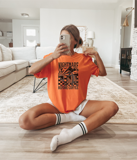 Nightmare Before Coffee T-Shirt – Comfort Colors 1717