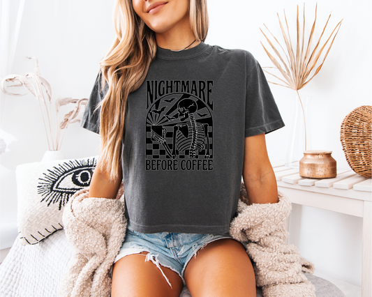 Nightmare Before Coffee Boxy Tee – Comfort Colors 3023CL