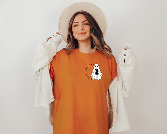 Stay Spooky Ghost Cat Tee